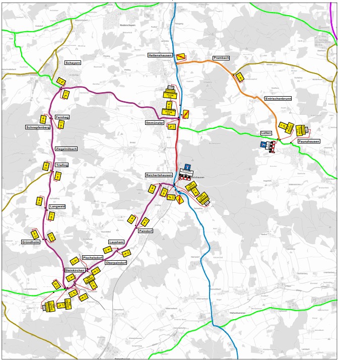 Bauabschnitt 2 Übersicht mit Umleitung
